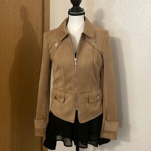 White House Black Market Faux Suede Jacket size Extra Small